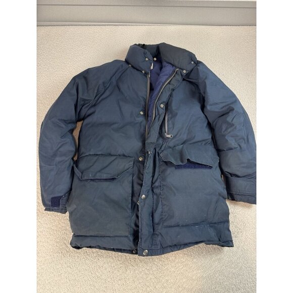 The North Face Other - Vintage 80s North Face Blue Puffer Down Parka Jacket Brown Label‎ Size Medium